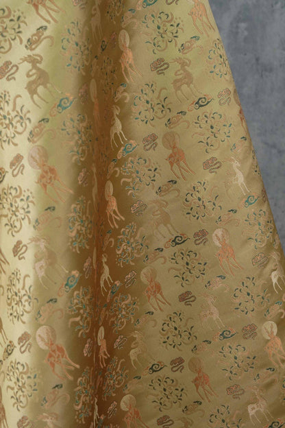 Nine-Color Deer Brocade Fabric: Chinese Hanfu Qipao Sewing Material