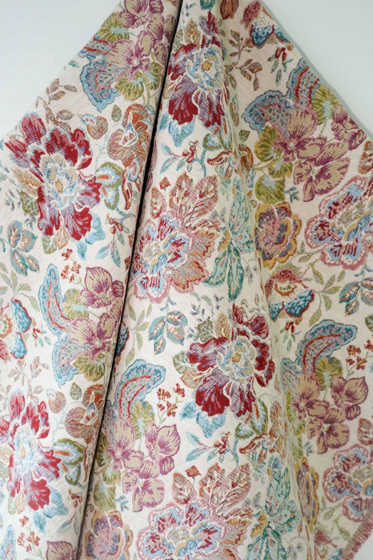 Floral Jacquard Fabric: Oil Painting Style, Upholstery Sewing Material - 59"W