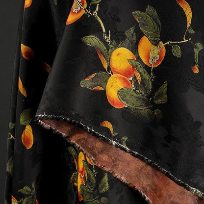 Black Rayon Shantung Fabric: Upholstery, Costume, Decor - 55"W