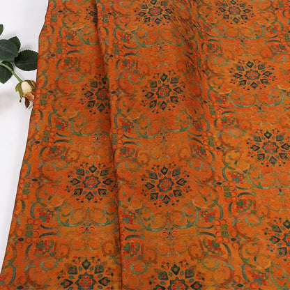 Chinese Geometric Baoxiang Pattern Shimmer Brocade Fabric ��� Shiny Floral Material for Cheongsam & D