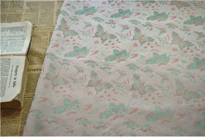 Butterfly Brocade Satin Fabric: 60" Wide Chinese Style Sewing Material