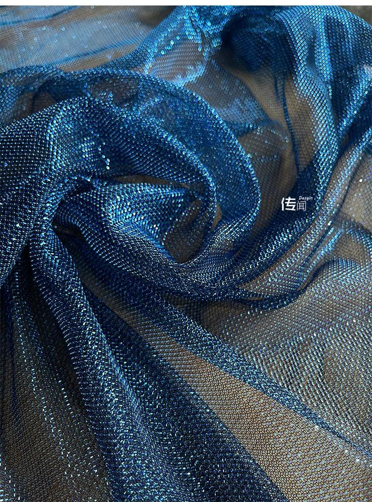 Laser Cut Hollow Mesh Fabric, Discolored Luxury Sewing Fabric, 59"W