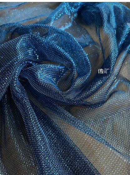 Laser Cut Hollow Mesh Fabric, Discolored Luxury Sewing Fabric, 59"W