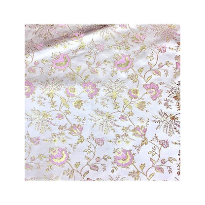 Gold Thread Jacquard Fabric: 3D Embossed Floral Woven Upholstery, Costume, Decor (59"W, By The Meter)