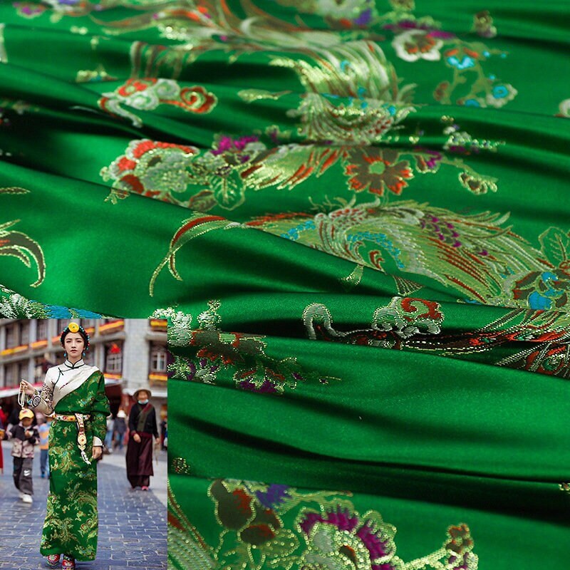 Phoenix Brocade Fabric: Rayon Jacquard, Costume & Decor (29.5" Wide)