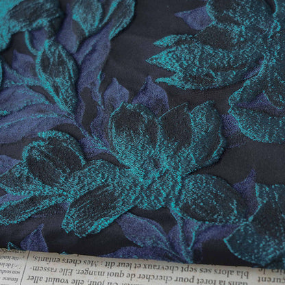 Magnolia Jacquard Fabric: Retro Palace Style Polyester Damask