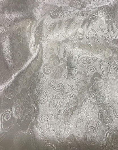 Cloud Brocade Fabric: Silk Rayon Jacquard, Costume Dress Material