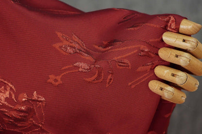 Embossed Gold Thread Floral Jacquard Fabric ��� Festive & Elegan"W