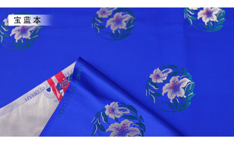 Jacquard Silk Brocade Fabric: Chinese Mongolian Robe Decor