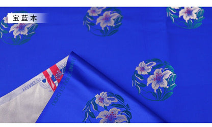 Jacquard Silk Brocade Fabric: Chinese Mongolian Robe Decor