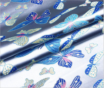 Butterfly Brocade Fabric: Silk Rayon Jacquard, Home Decor Cloth
