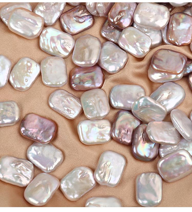 Perles carrées baroques en perles : Création de bijoux DIY à haute brillance