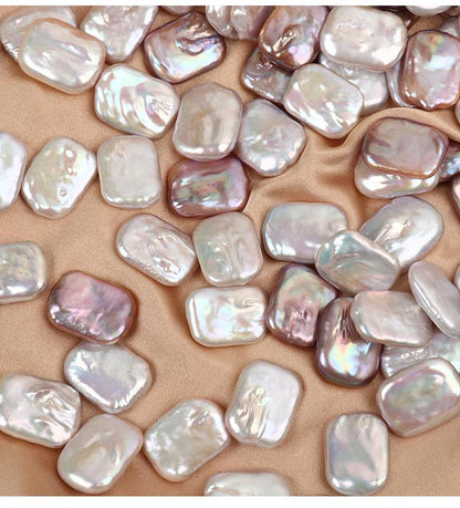 Perles carrées baroques en perles : Création de bijoux DIY à haute brillance