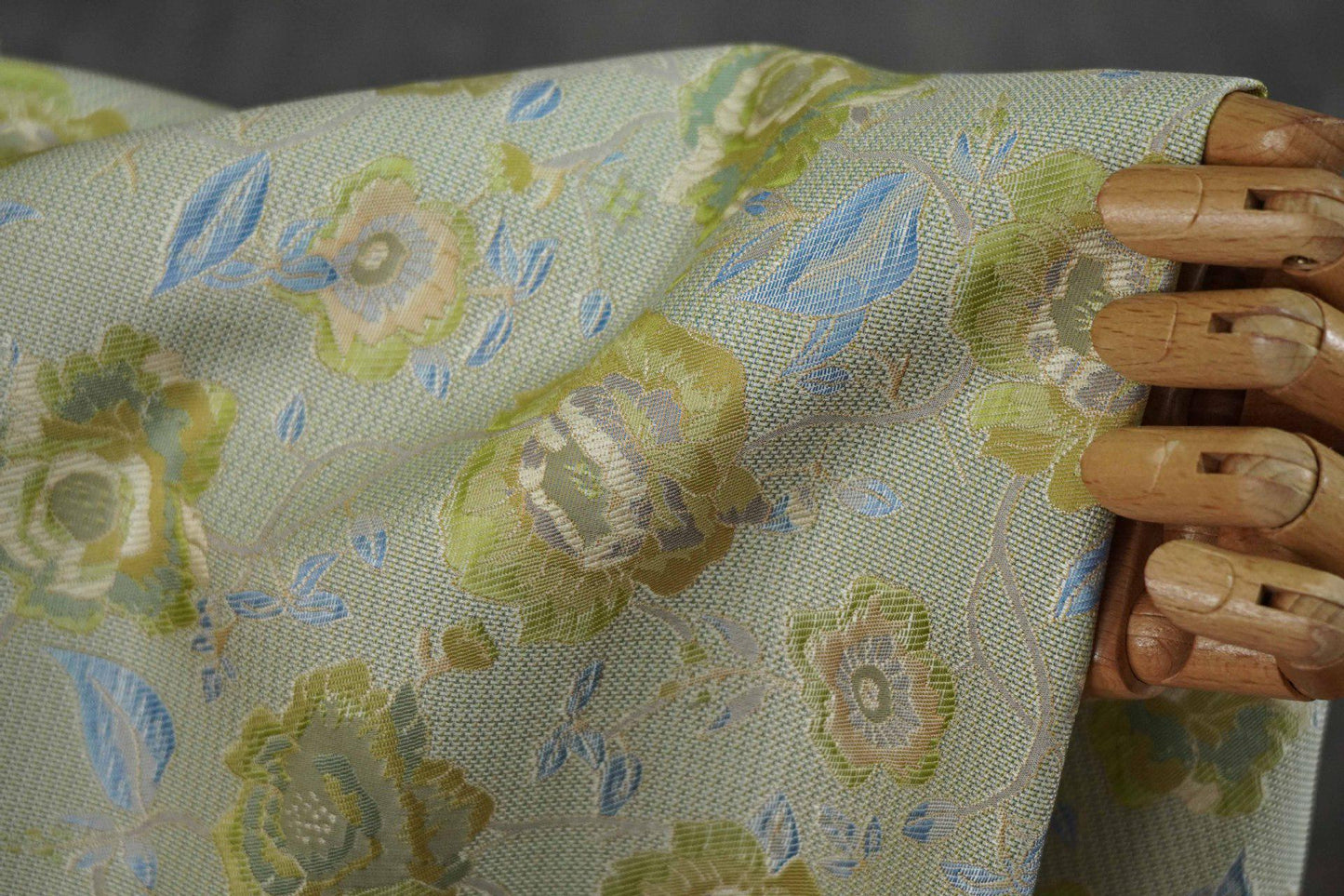 Tissu jacquard à motif floral au mètre, textile teint en fil à motif de fleurs de vigne, matériau pour la couture et l'ameublement, 165 cm de large