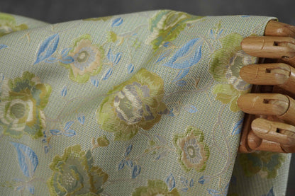 Tissu jacquard à motif floral au mètre, textile teint en fil à motif de fleurs de vigne, matériau pour la couture et l'ameublement, 165 cm de large