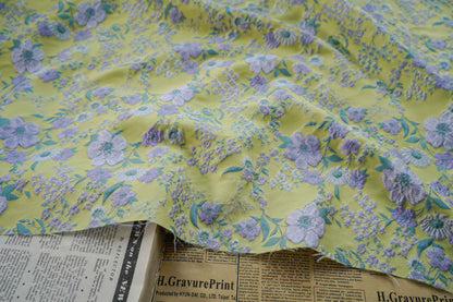 French Floral Jacquard Fabric: Upholstery & Costume Sewing, 55" Wide