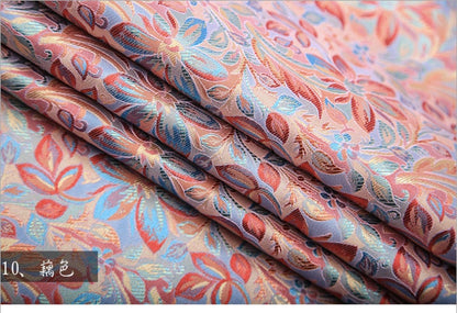 Dahlia Silk Brocade Fabric: 45" Wide, Cheongsam Upholstery Sewing Fabric