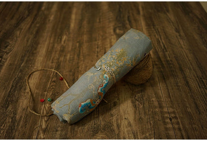 Dunhuang Murals Ramie Fabric: 55"W Soft Home Textile