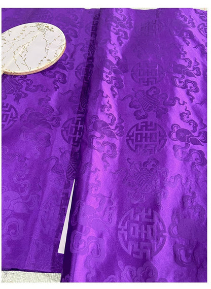 Purple Silk Brocade Fabric: Chinese Element Upholstery, Costume, Decor