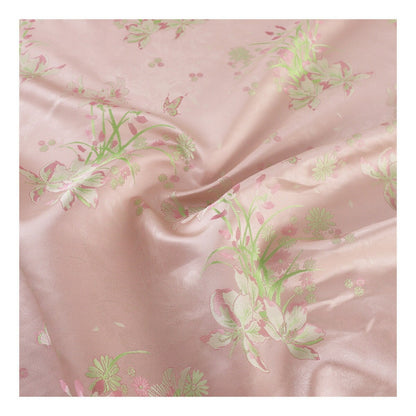 Tissu brocart de soie à motif papillons et narcisses - Matériel de couture pour cheongsam