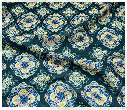 Dunhuang Buddha Tencel Fabric: Asian Style Upholstery, Scarf & Curtain