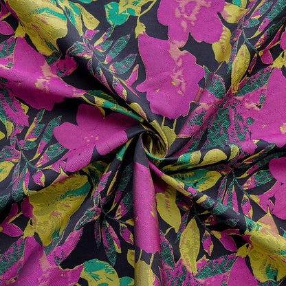 Tissu jacquard floral en relief : tissu pour gilet style vintage, 140 cm de large