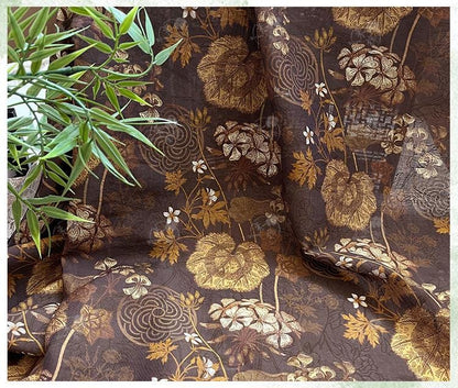 Gold Leaf Dream Tencel Ramie Fabric: Dressmaking, Upholstery, Costume - 59" Wide