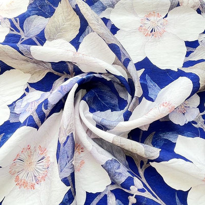 Magnolia Flower Tencel Ramie Fabric: Sewing, Decor, Costume - By The Meter