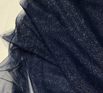 Glitter Galaxy Mesh Fabric, 5 Color Gradient, Wedding Veil, Costume Fabric, 59"W