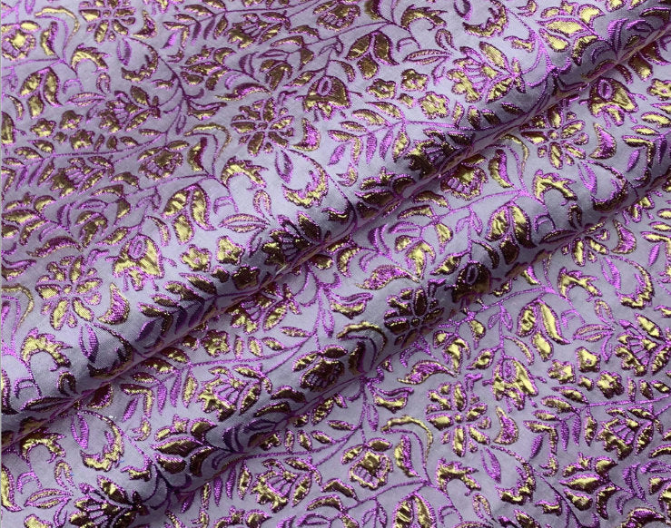 Metallic Paisley Brocade Fabric: Chinese Jacquard, 57" Wide