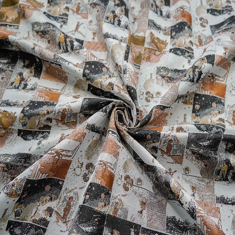 Avant-Garde Jacquard Fabric: Modern Upholstery & Dress Sewing (58"W By 1 Meter)