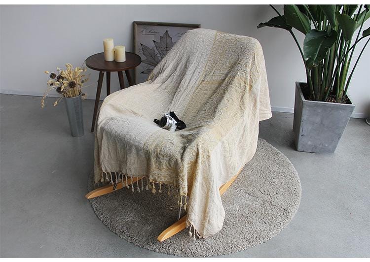 Vintage European Style Sofa Throw Blanket: Non-Slip Thick Sofa Cover