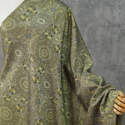 Tissu brocart Ombre Song : Jacquard style chinois à fil d'or (150 cm)