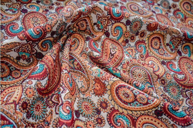 Palace Paisley Jacquard Fabric: Autumn Upholstery & Sewing, 59"W