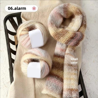 Fil de soie mohair arc-en-ciel : laine à tricoter dentelle teinte à la main