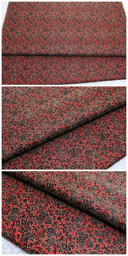 Phoenix Tail Brocade Fabric: Floral Chinese Silk (29.5 Inches Wide)