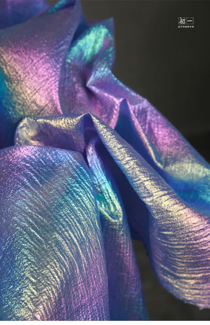 Laser Pearl Micro-Wrinkle Gauze Fabric ��� Iridescent Costume Materi" Wide
