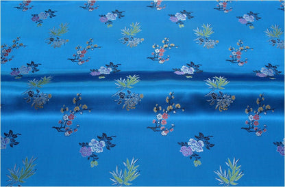 Floral Brocade Fabric: Silk Rayon Blend, 35" Wide