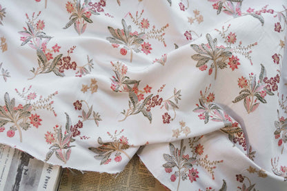 Jacquard Flower Upholstery Fabric: Gold Embossed 3D Classical Design