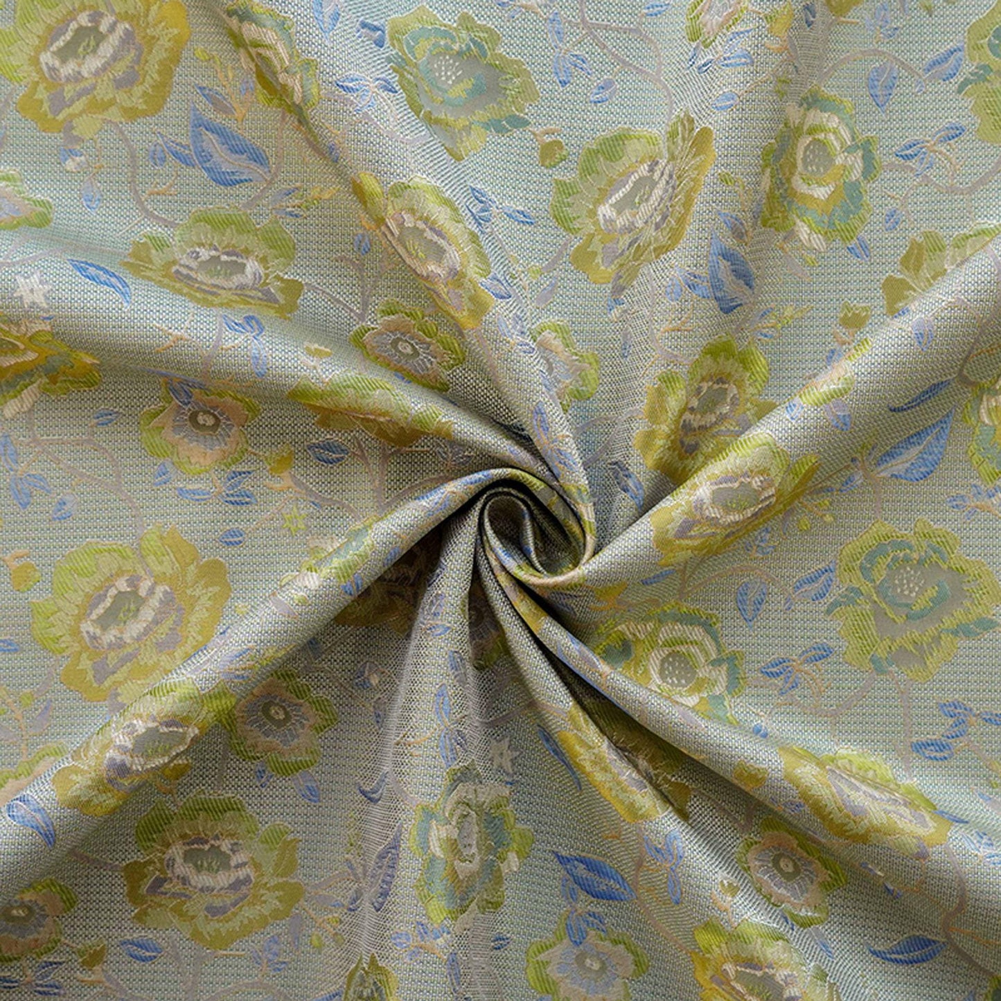 Tissu jacquard à motif floral au mètre, textile teint en fil à motif de fleurs de vigne, matériau pour la couture et l'ameublement, 165 cm de large