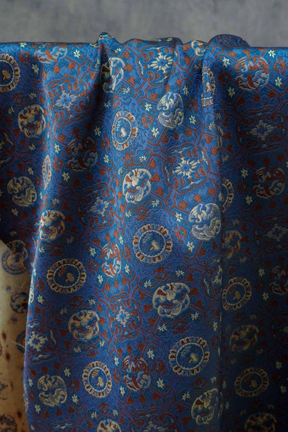 Tissu jacquard brocart Song, fil d'or, style tibétain, 165 cm de large