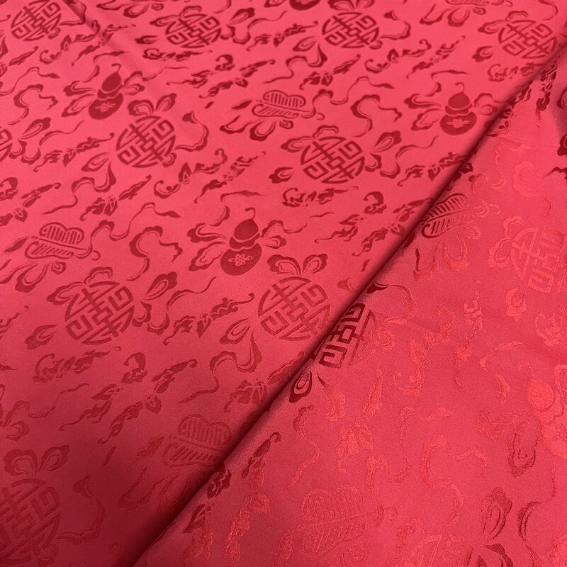 Jacquard Fabric: Eight Immortals Antique Design, 50"W Cotton Rayon Blend