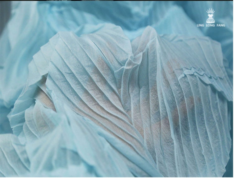 Pleated Crepe Fabric: 40" Wide Designer Material