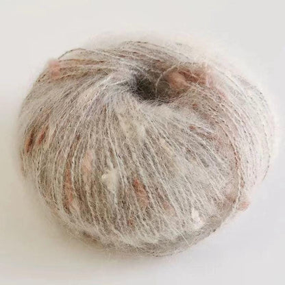 Fil de soie mohair arc-en-ciel : Teint à la main, épaisseur dentelle (50 g/100 m)