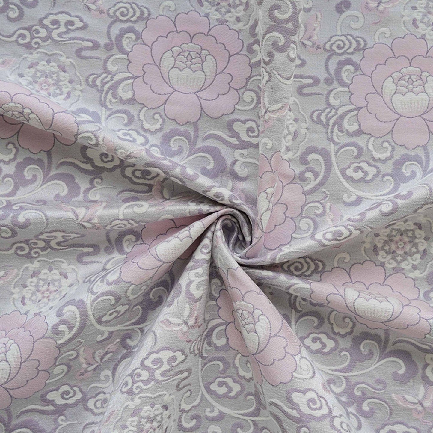 Jacquard Lotus & Butterfly Fabric: Autumn/Winter Vest Material, 59" Wide