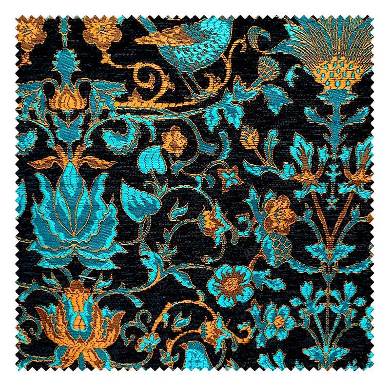 Luxury Velvet Chenille Jacquard Fabric ��� Autumn Winter Woven Upholstery Materi" Wide