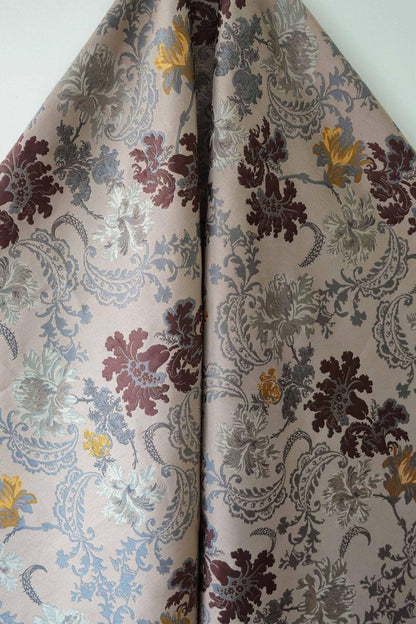 Gold Embossed Palace Jacquard Fabric: Damask Upholstery, Costume, Curtain - 59"W