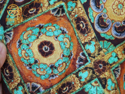 Tissu en lin Dunhuang Fresco : ameublement et couture de style asiatique, 140 cm de large