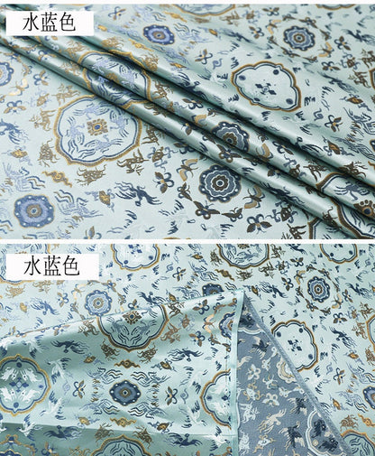 Tissu brocart tibétain : rayonne damassé mongole, 150 cm de large, couture, costume