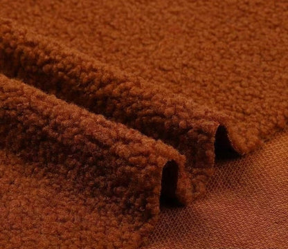 Fuzzy Coral Fleece Fabric: Soft Polyester Knit, 63" Wide - By The Meter